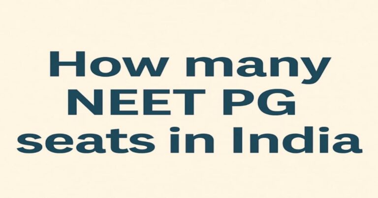 NEET PG Seats in India