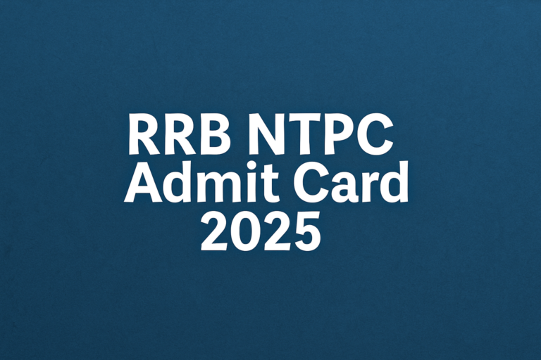 RRB NTPC Undergraduate Level Exam Date 2025