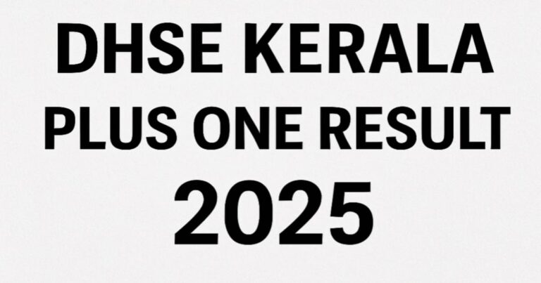 DHSE Kerala Plus One Result 2025