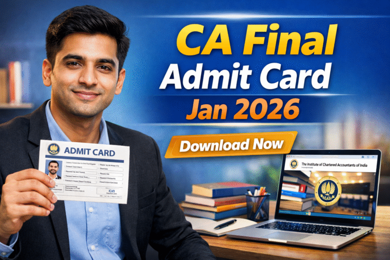ICAI CA Final Admit Card Jan 2026